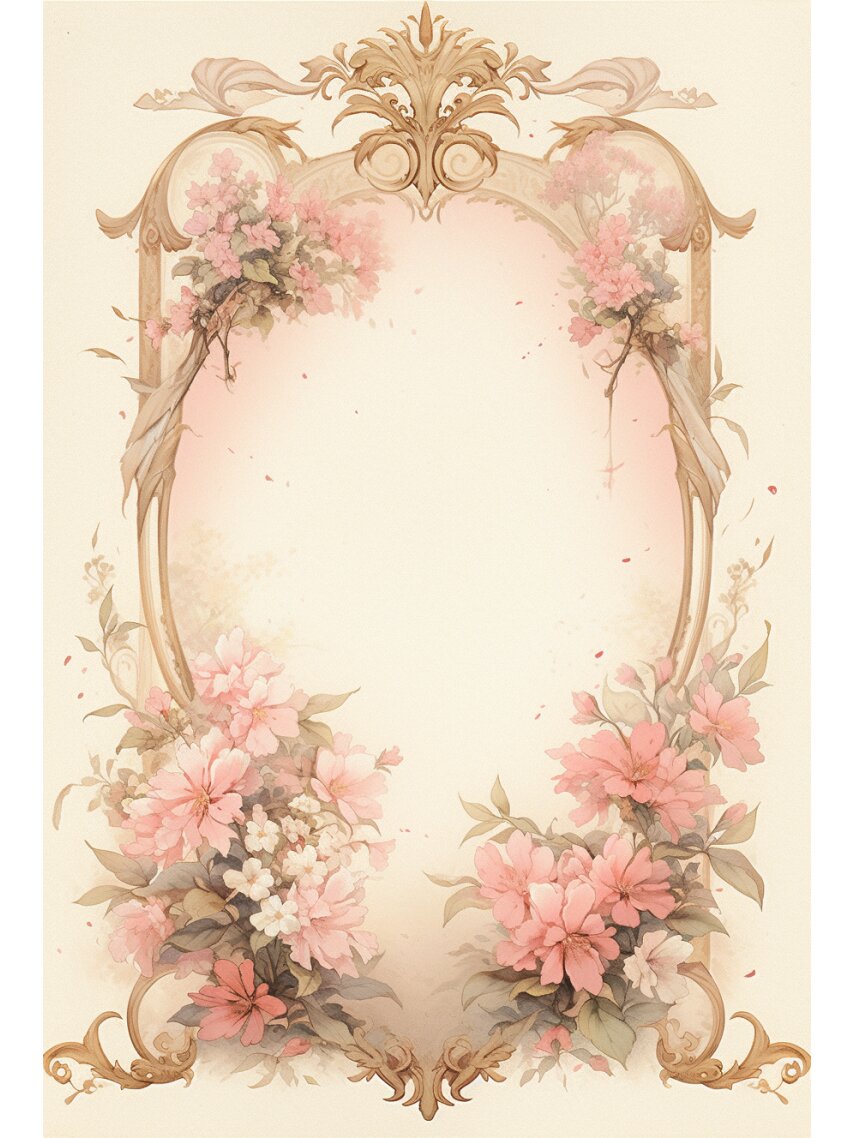 midjourney卡牌边框信纸素材