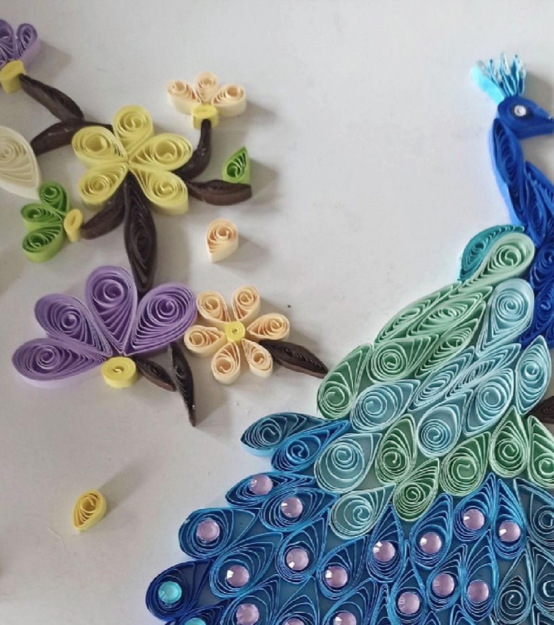 衍纸孔雀08 衍纸作品分享