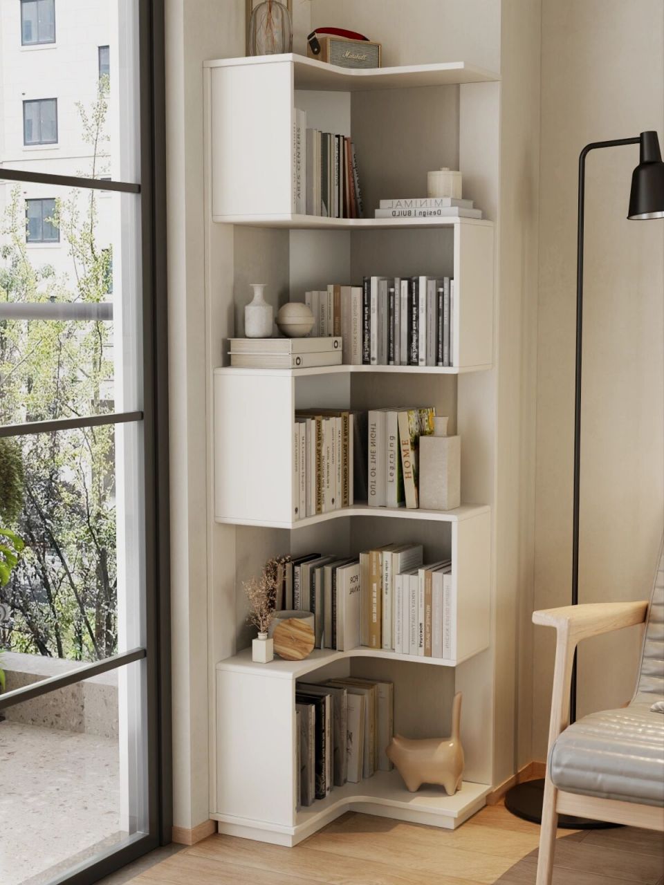 墙角书架～把我家墙角刚好填满了,真的很实用 94小红书推荐的转角