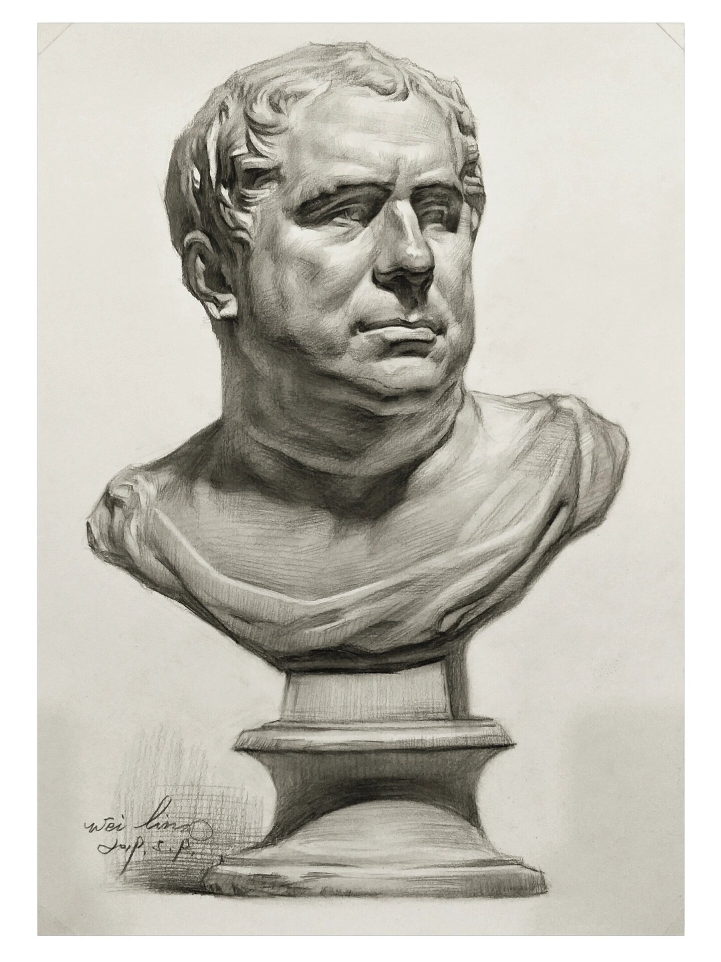 素描石膏像(罗马王)