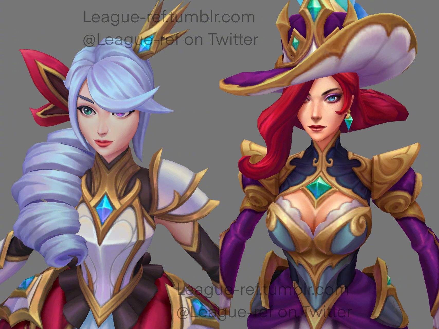 2024英雄联盟女帝皮肤#【女帝 格温&女帝 厄运小姐 模型图】  55