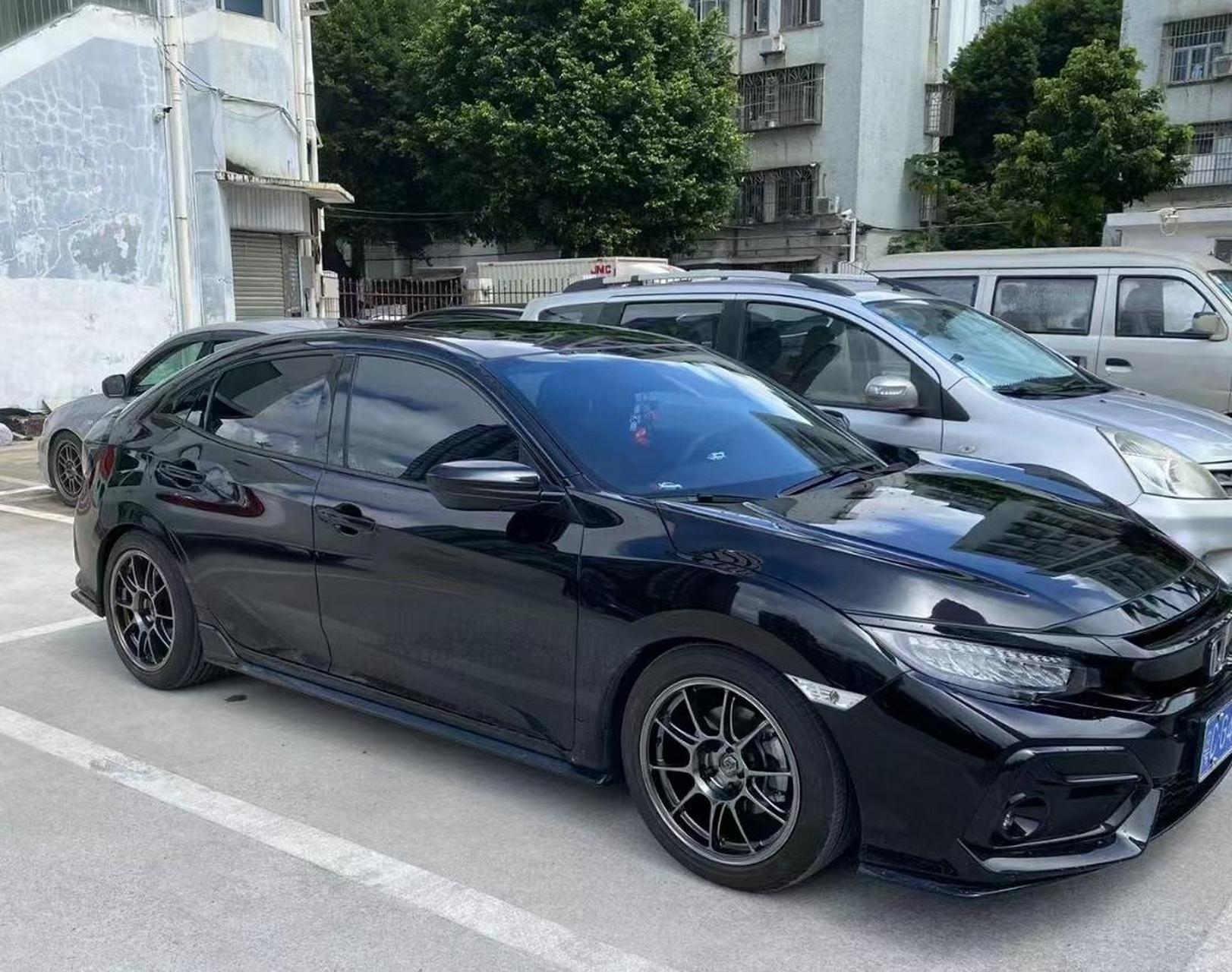 十代思域拆下17寸改装轮毂带胎一套!5x114.3 17x8j et35!