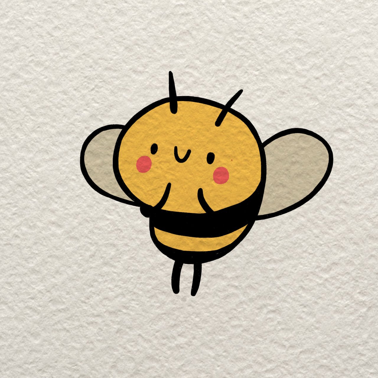 简笔画|小蜜哄93 这么可爱的小蜜蜂,还不快点拿去装饰我们的画嘛