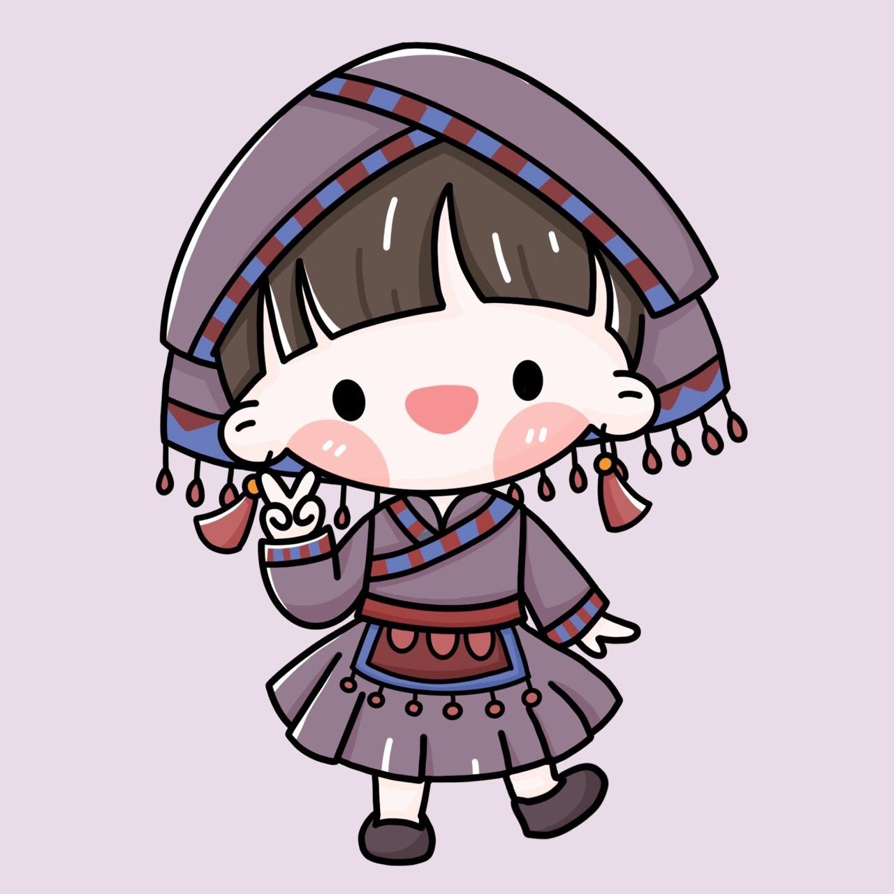 原创复古民族风女生头像 今天的朵拉是甜系民族风女孩