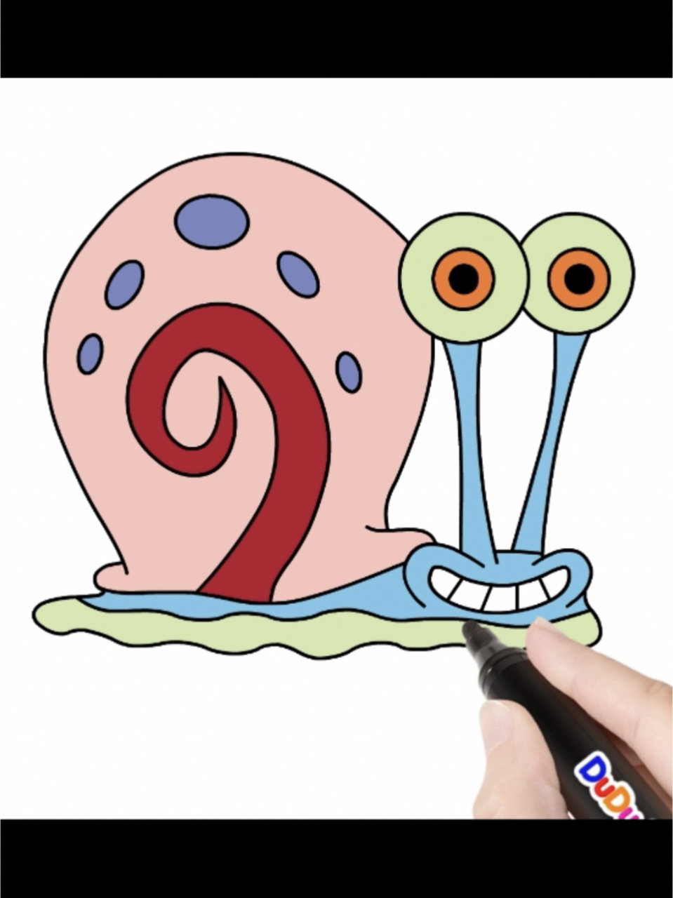 海蜗牛简笔画图片