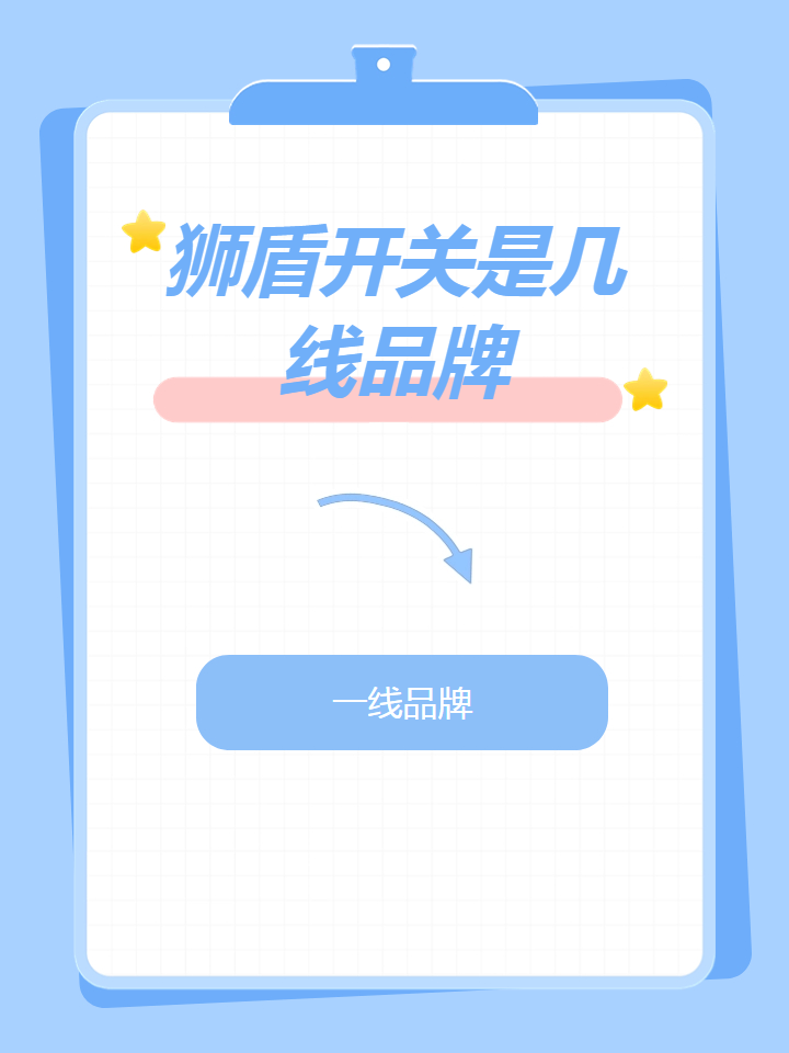 狮盾开关是几线品牌