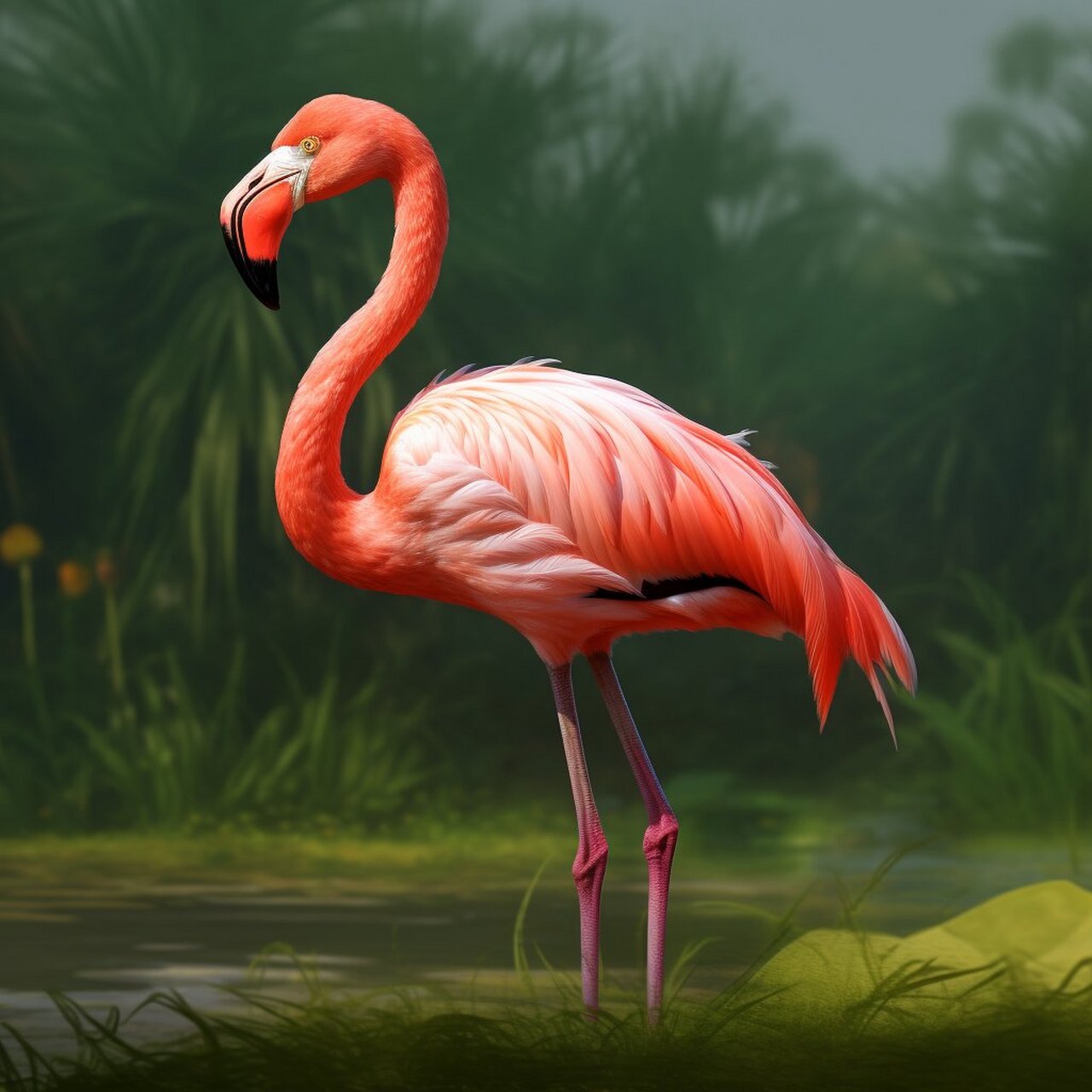火烈鸟flamingo一种非常独特和美丽的鸟类 火烈鸟主要分布在中南美洲