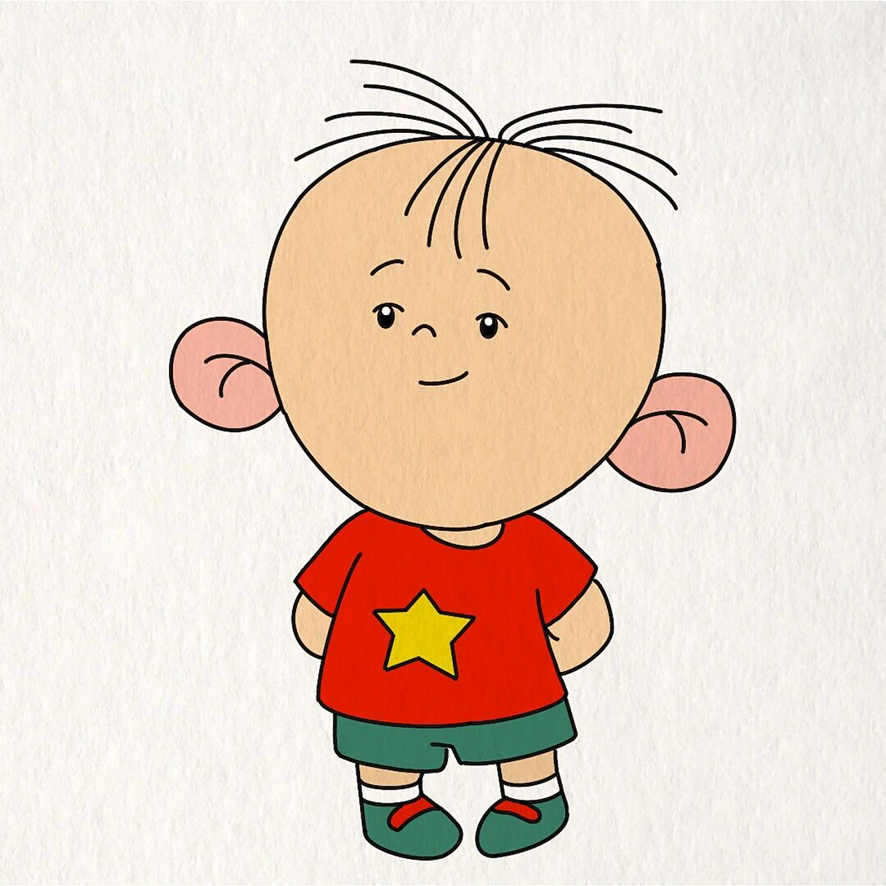 今日份简笔画～大耳朵图图～  临摹自网图 工具:ipad2021 软件:pro