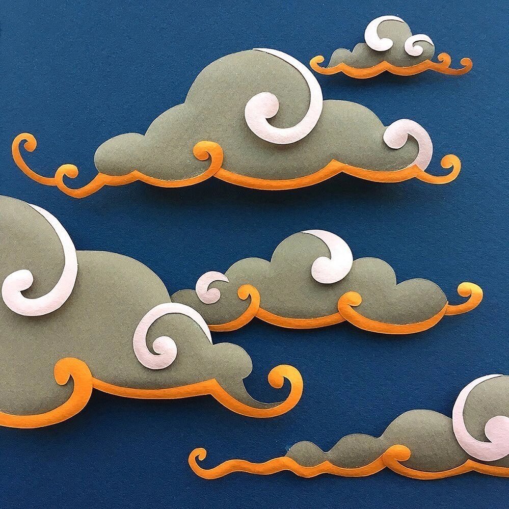 纸艺|纸浮雕:你那里晴空万里👆白云朵朵嚒⁉️