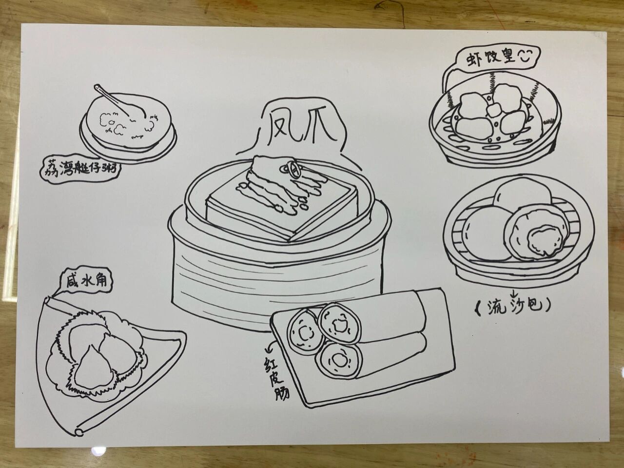 南方美食简笔画图片