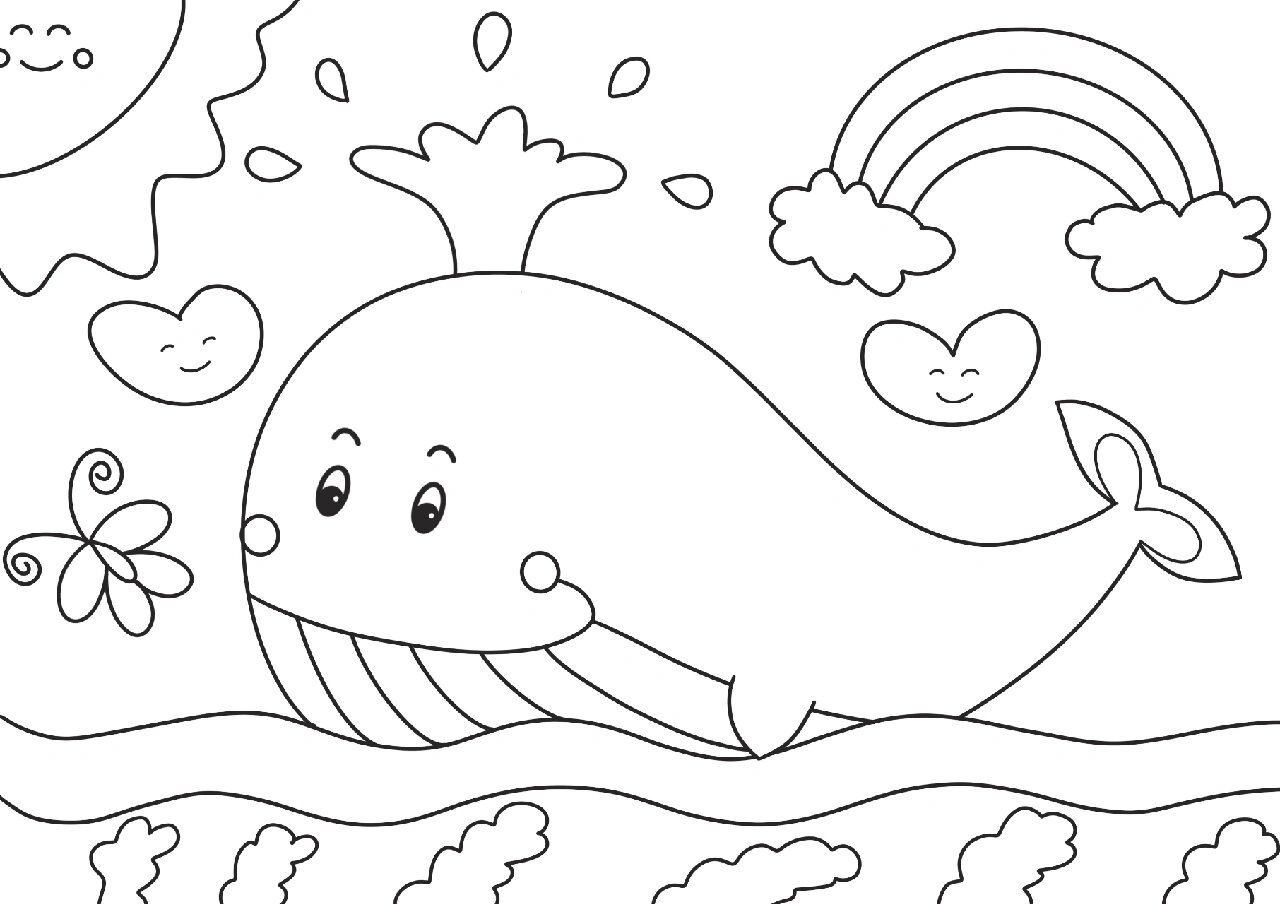 儿童画/《鲸鱼95》/儿童创意美术