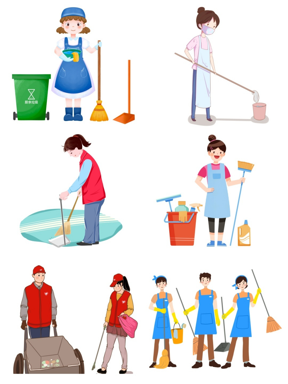 卫生的人免扣素材 宝子们看过来~世界卫生日第二弹来袭~ 	 与环卫同行