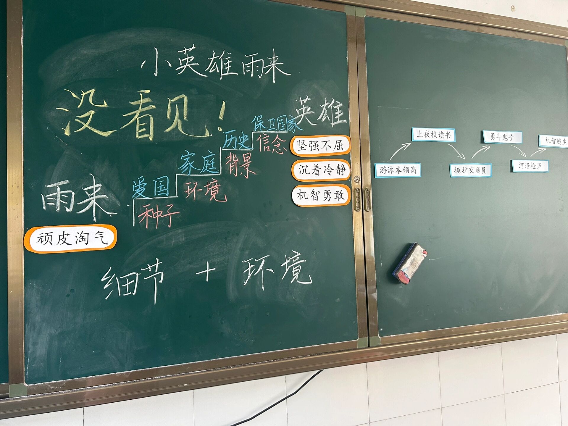 小英雄雨来板书设计
