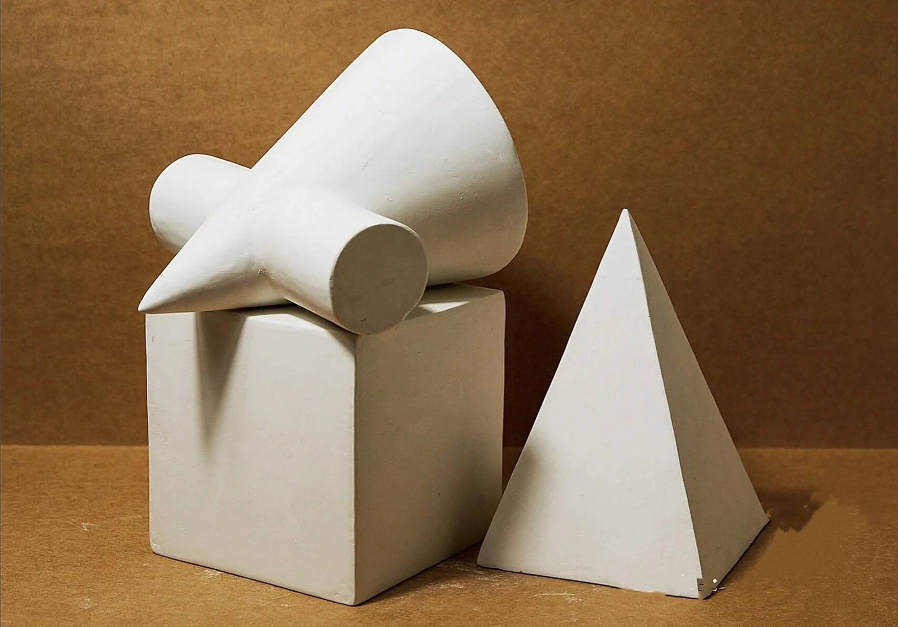 素描几何体写生图片