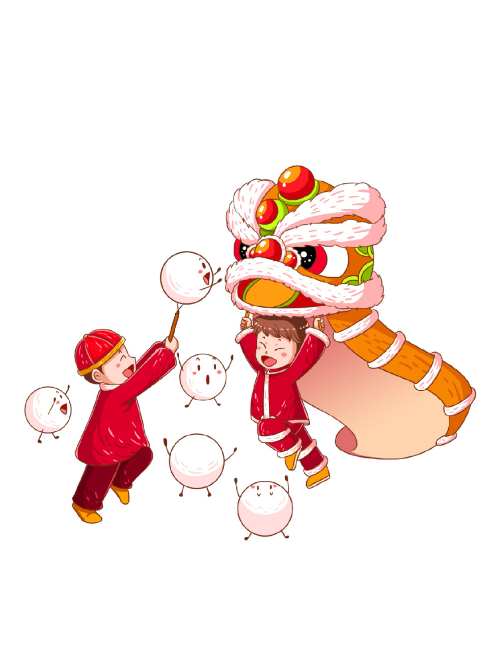 免抠元素|国潮素材|舞狮子 狮舞是我国传统的民间艺术,又称"狮子舞","