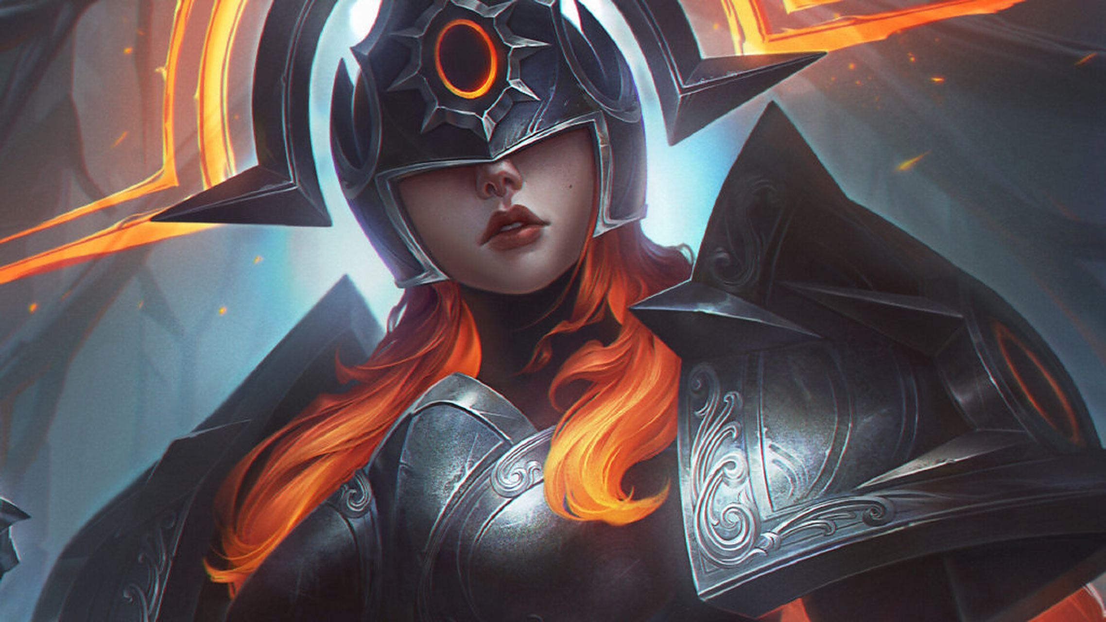 英雄联盟日蚀月蚀皮肤# 【日蚀骑士猪妹原画创作分享】插画师huyy