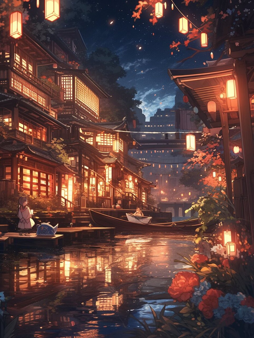 古风场景 |灯火阑珊处,古都夜色浓