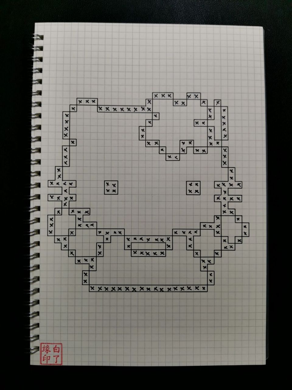 临摹非原创 b5网格本 5mm格子 29701529 #像素画# #网格像素画