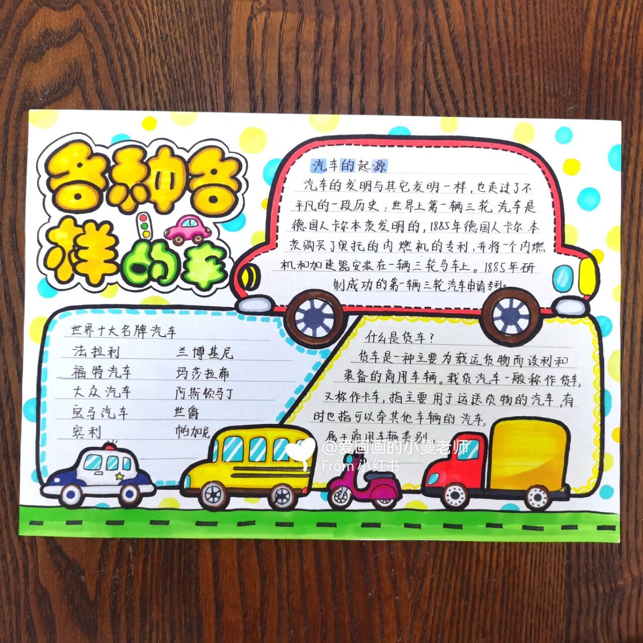 no28|手抄报—各种各样的车手抄报  请勿临摹发布网络,发布请