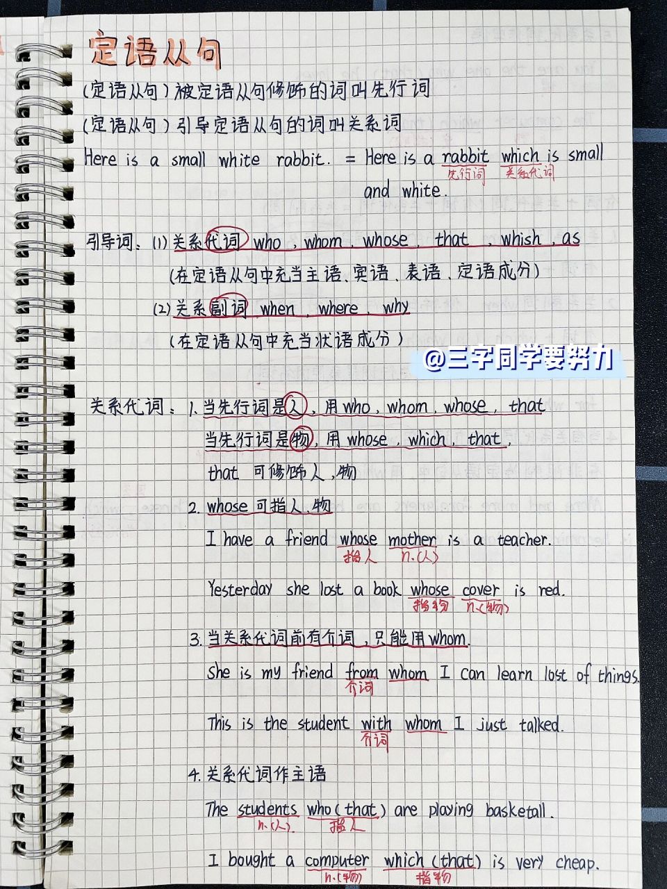 高职高考英语笔记(定语从句) 【第十章 定语从句】 95关系代词 95