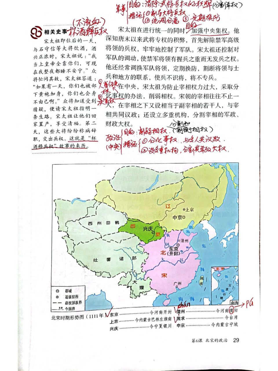 七年级下册历史笔记第6课 《第6课   北宋的政治》