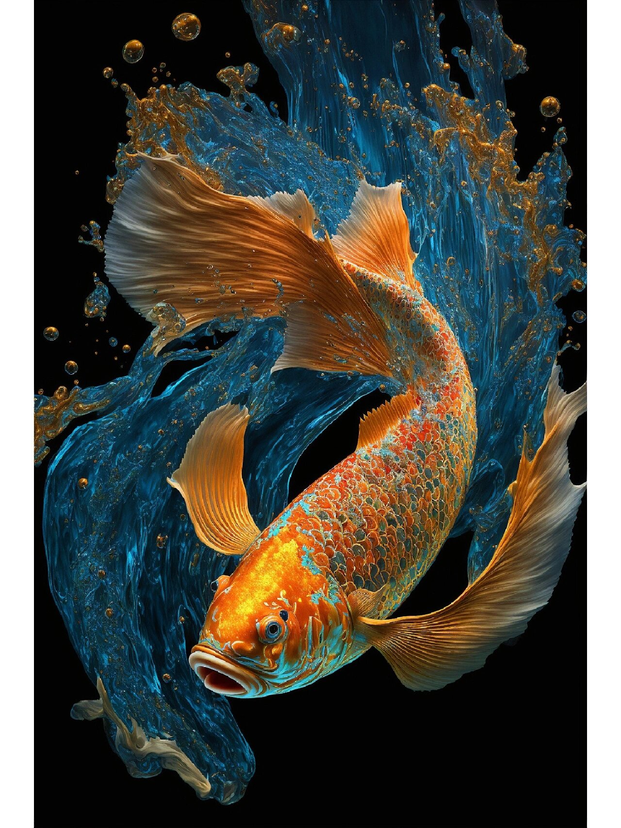 水生财,鱼镇宅,鱼水相融好运来!