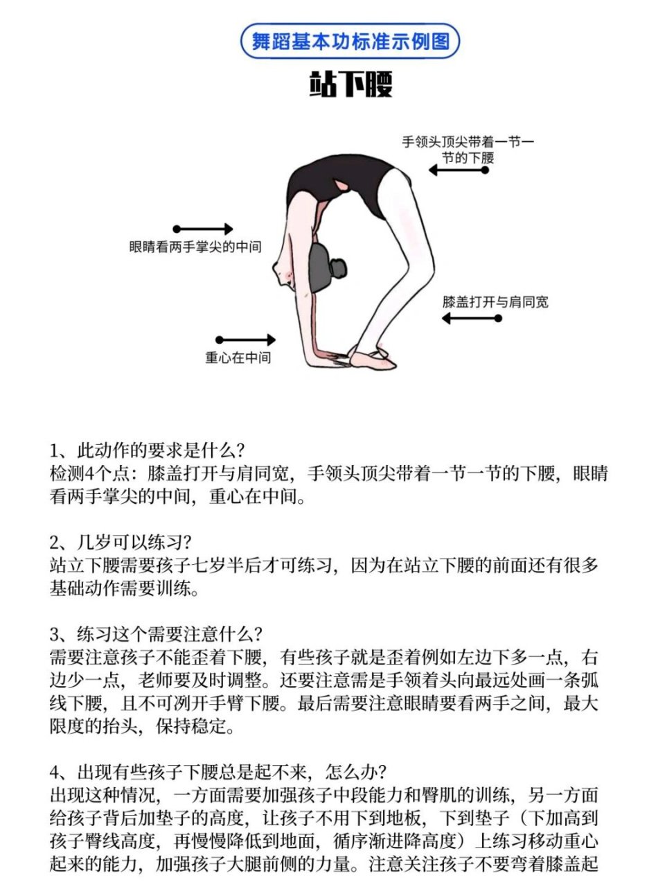 单色舞蹈基本功分析图图片