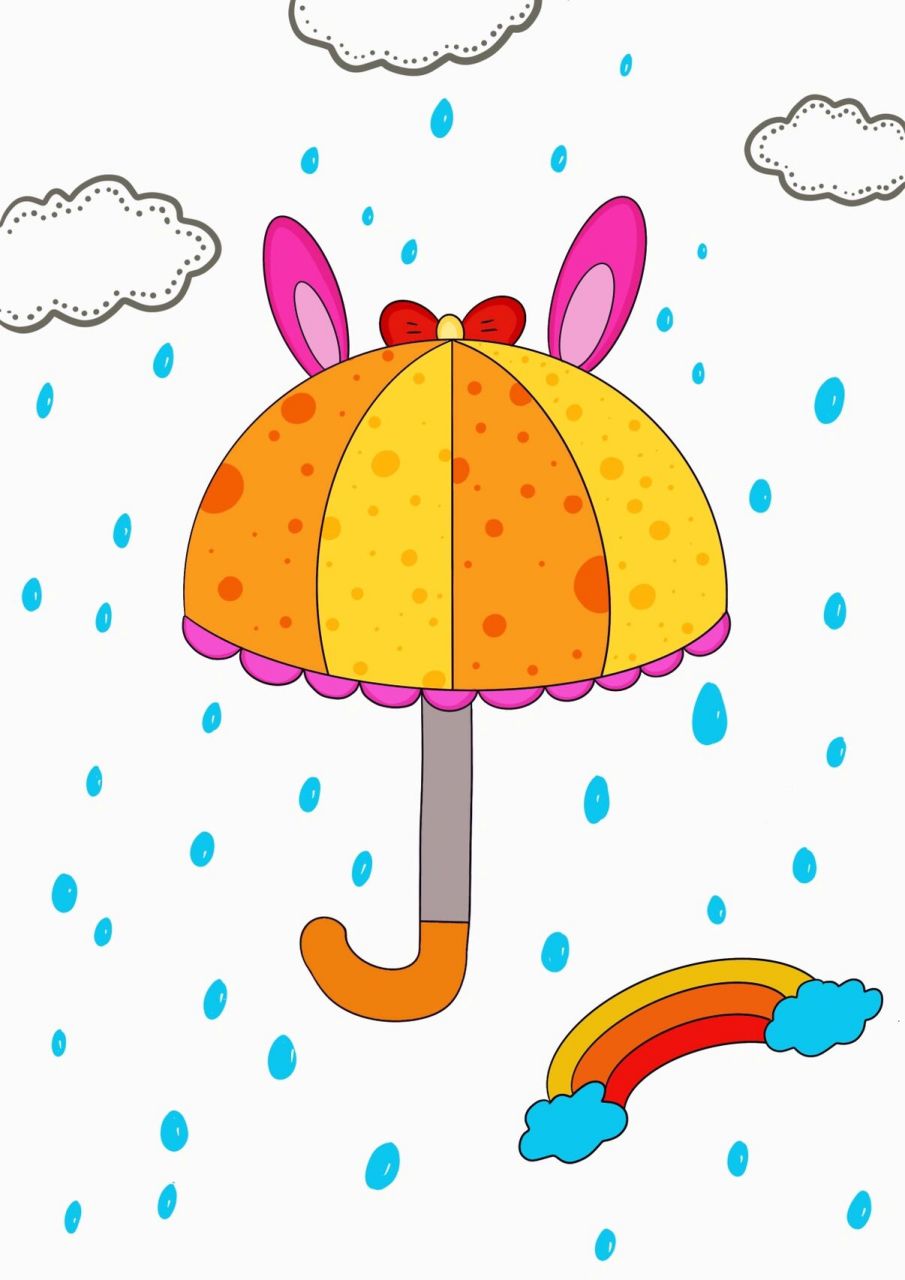 各种雨伞卡通图片图片