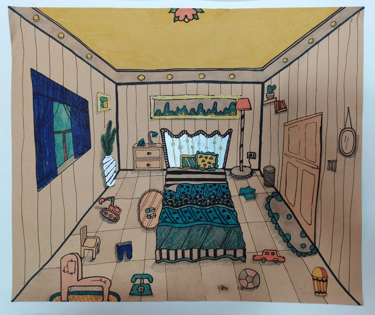 我的家 (7-9岁创意儿童画) 课题《我的家》 教学目的 1根据主题进行