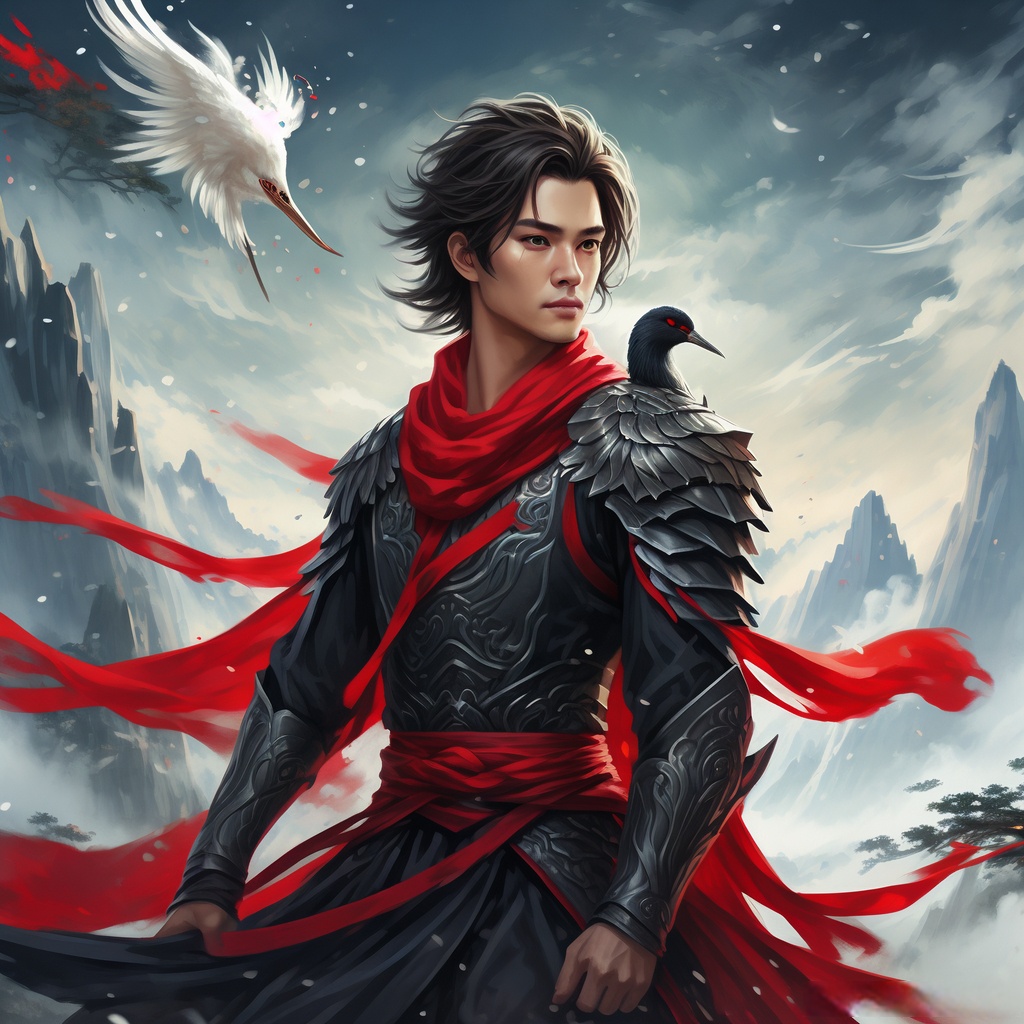 他的眼神坚定,仿佛在对抗着整个世界的寒冷