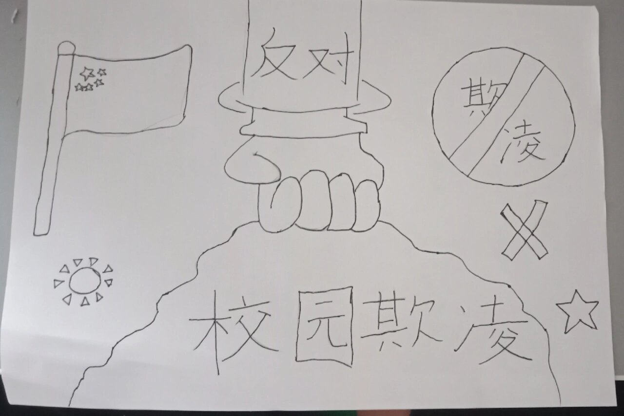 反对校园欺凌主题绘画