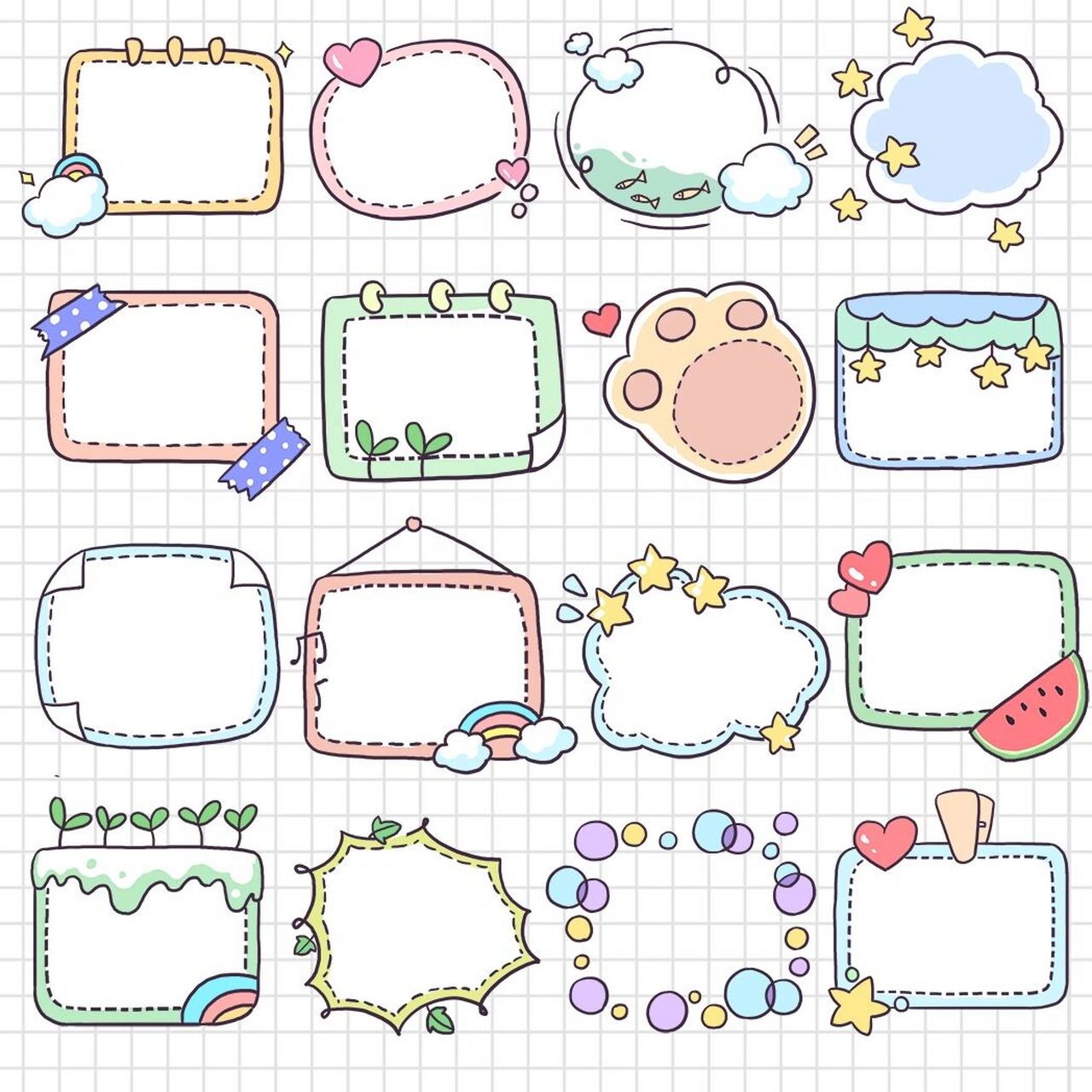 超百搭手帐手抄报边框99(附暑假手抄报样板) [爱你][爱你]昨天玩去