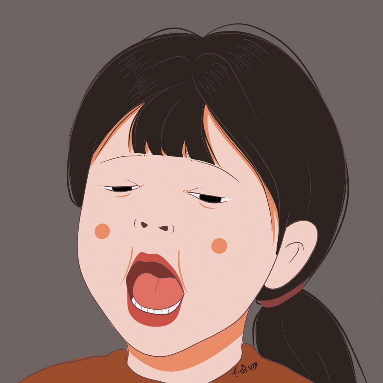 插画 | 头像 | 张大嘴巴啊啊啊 图片92二改92商用92去签名 搬运