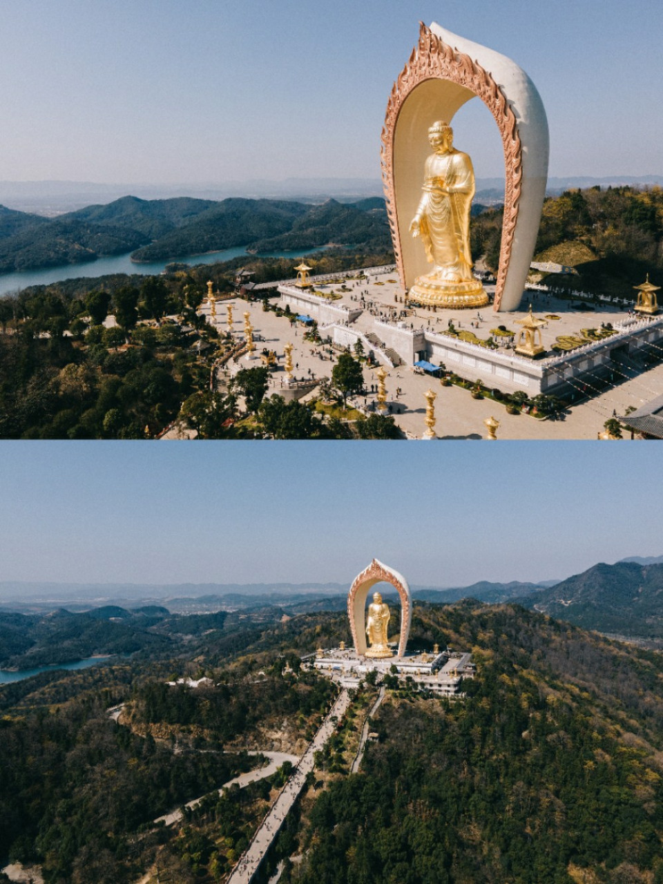 97世界最高佛像在江西|九江东林大佛 经过九江时,在高速上好几次