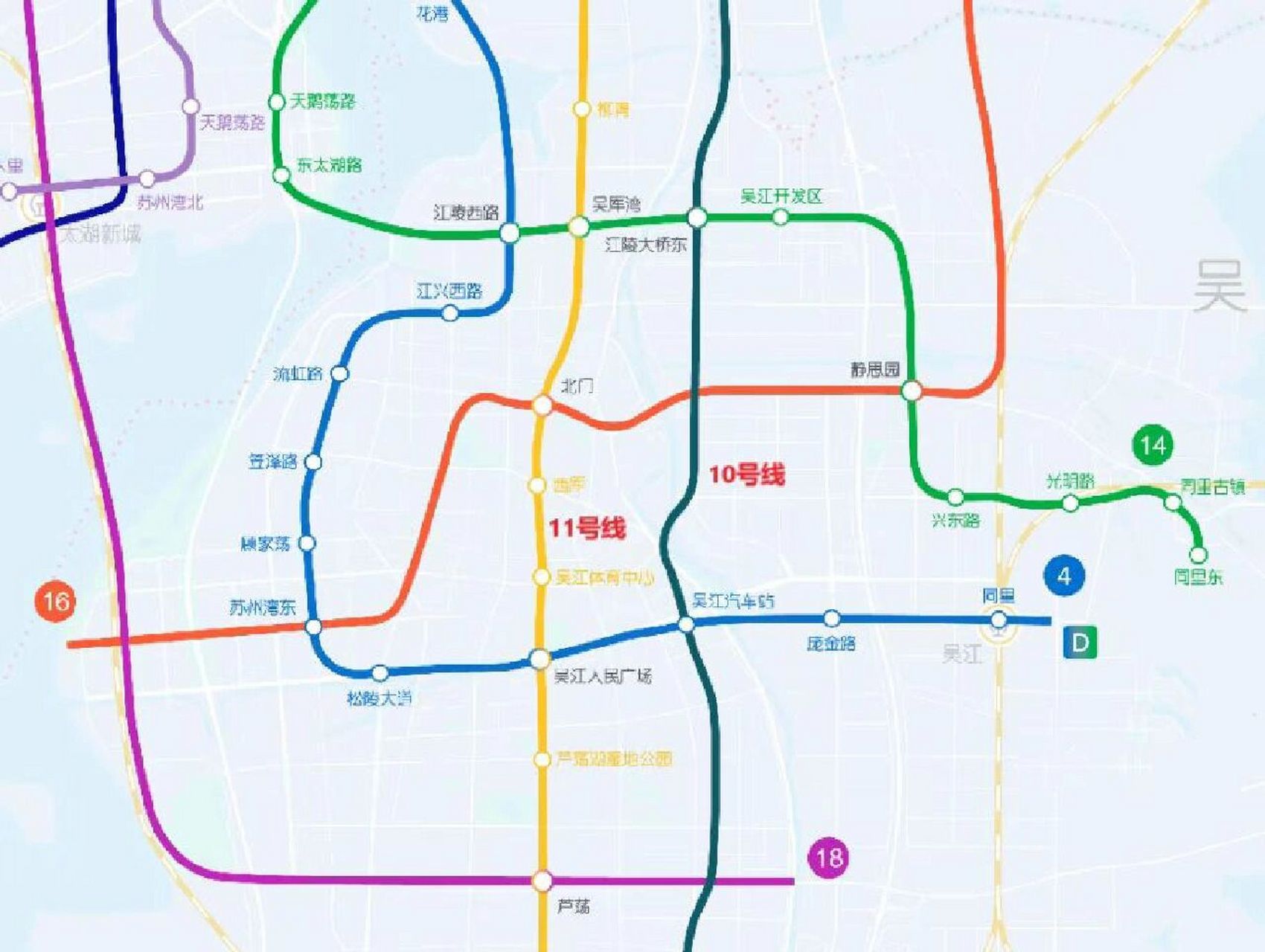 苏州吴江地铁图 规划挺好,就是不知道啥时候能建好