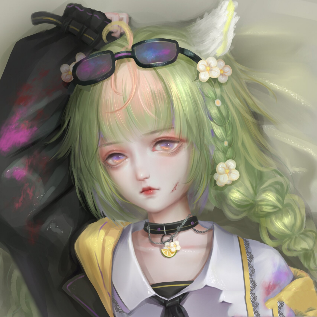 炫酷青色水果青柠休闲女孩系列头像(下) 我来更新下期了! 不许盗图