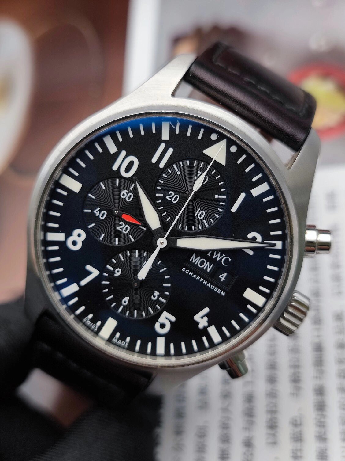 wg19万国飞行员系列iw377704,精钢自动机械