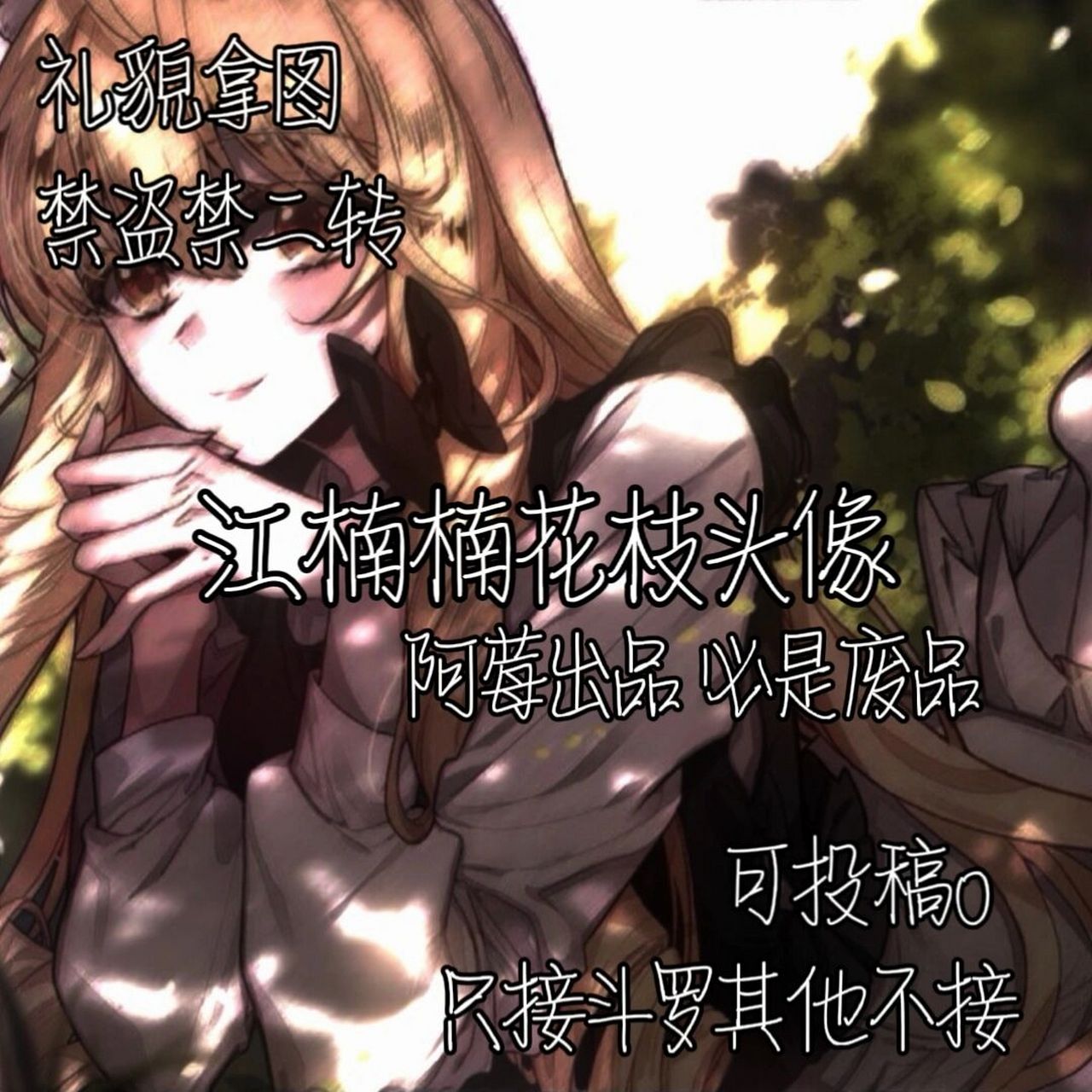 江楠楠花枝头像 拿走三连 禁盗禁二转 可投稿 晚晚专座.晚