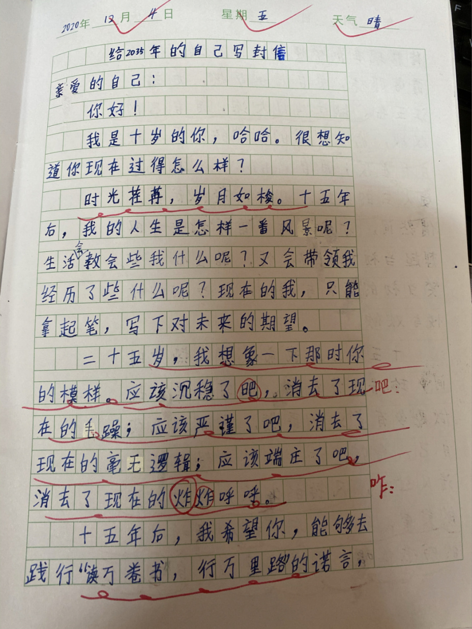 写给2035年的自己(2) 15年后你又会怎样呢? #作文