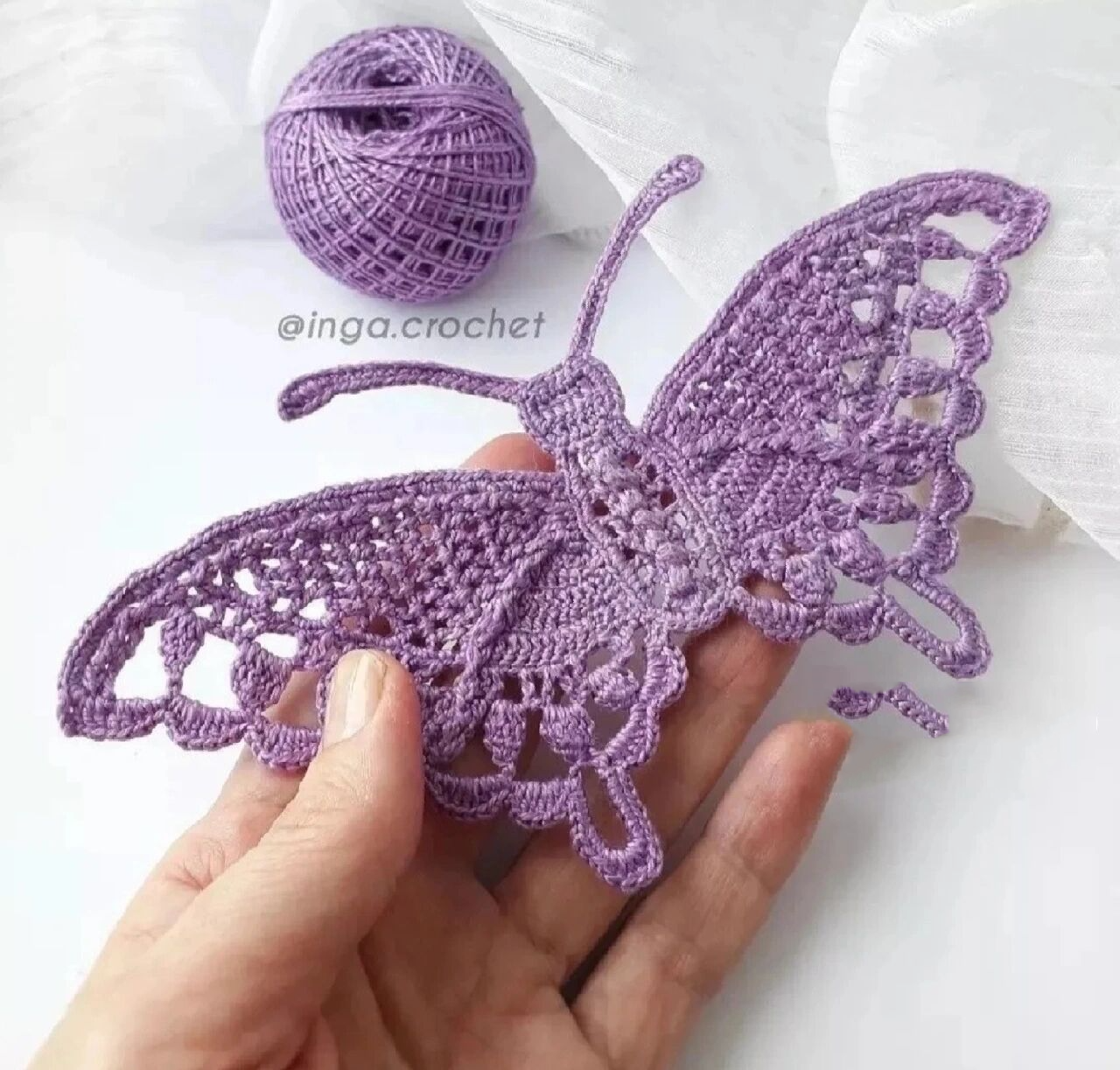 钩针蝴蝶图解教程