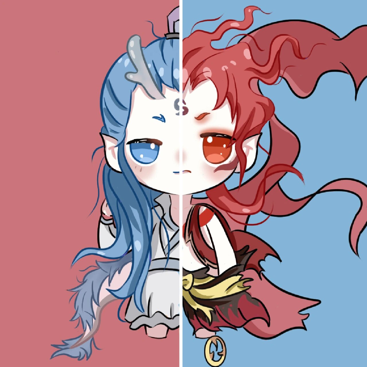 敖丙哪咤半身头像