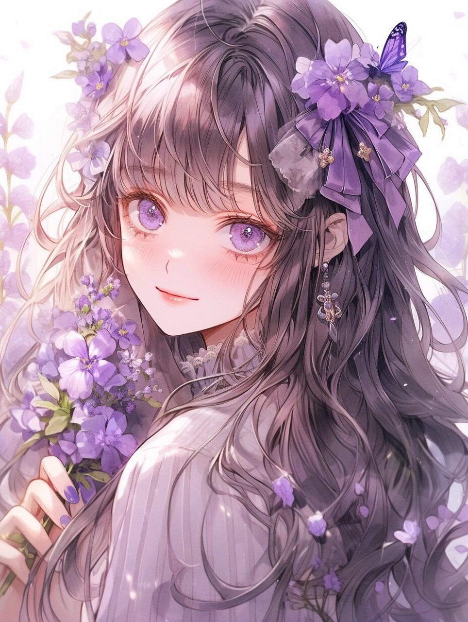 94花卉拟人|紫罗兰 紫罗兰花语:永恒的美与爱,质朴和美德