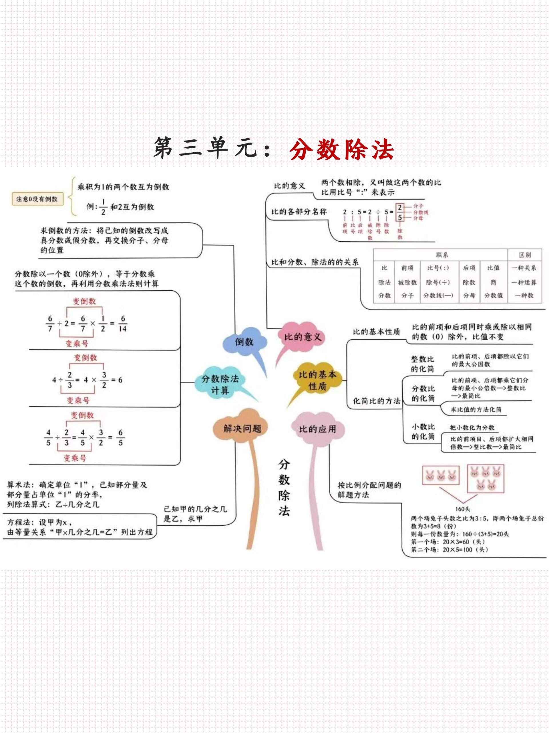 苏教版六年级上册数学思维导图 第一单元 长方体和正方体 第二单元