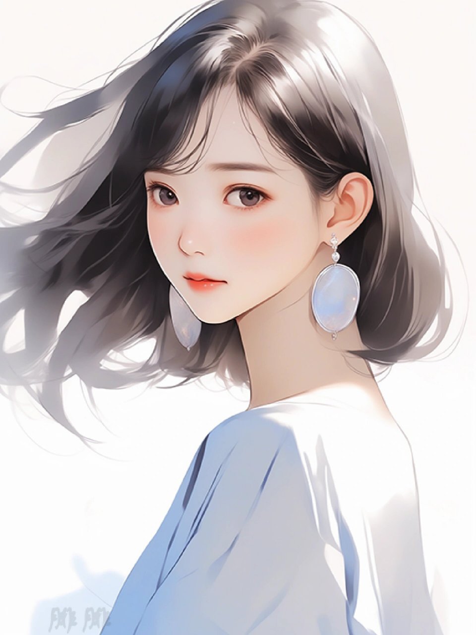 中长发女孩头像分享