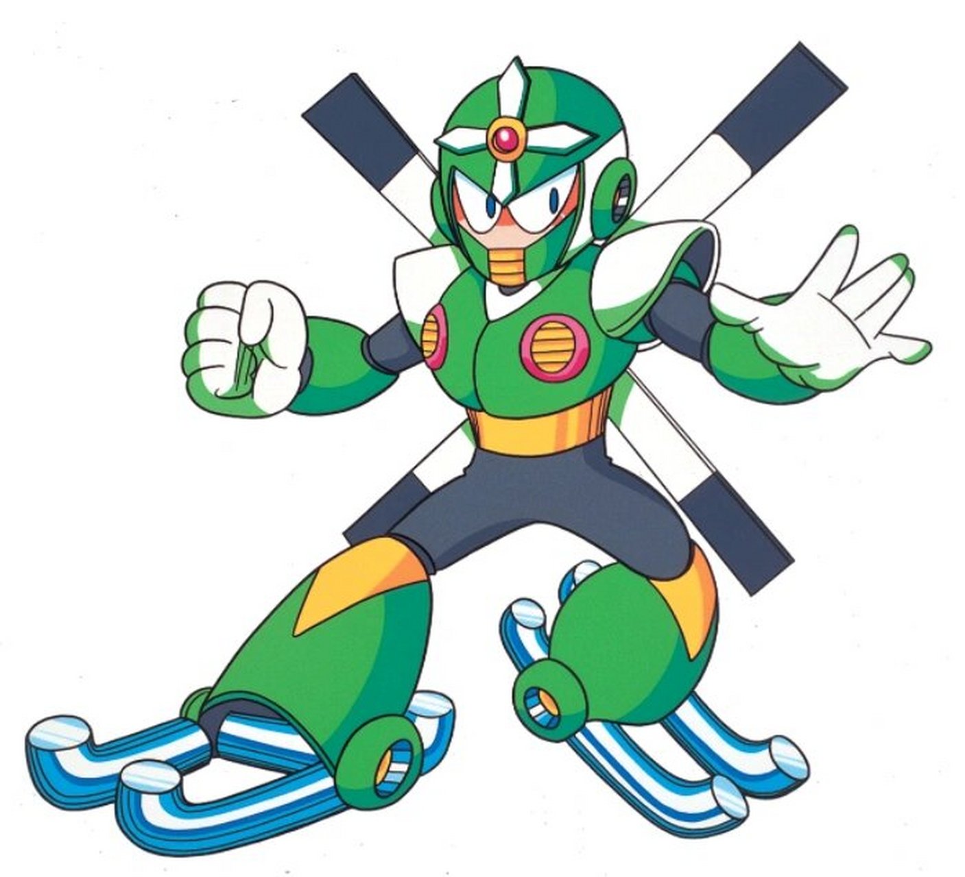 元祖洛克人5代boss及特殊武器 1.星星人(star man)武器:星星护盾 2.