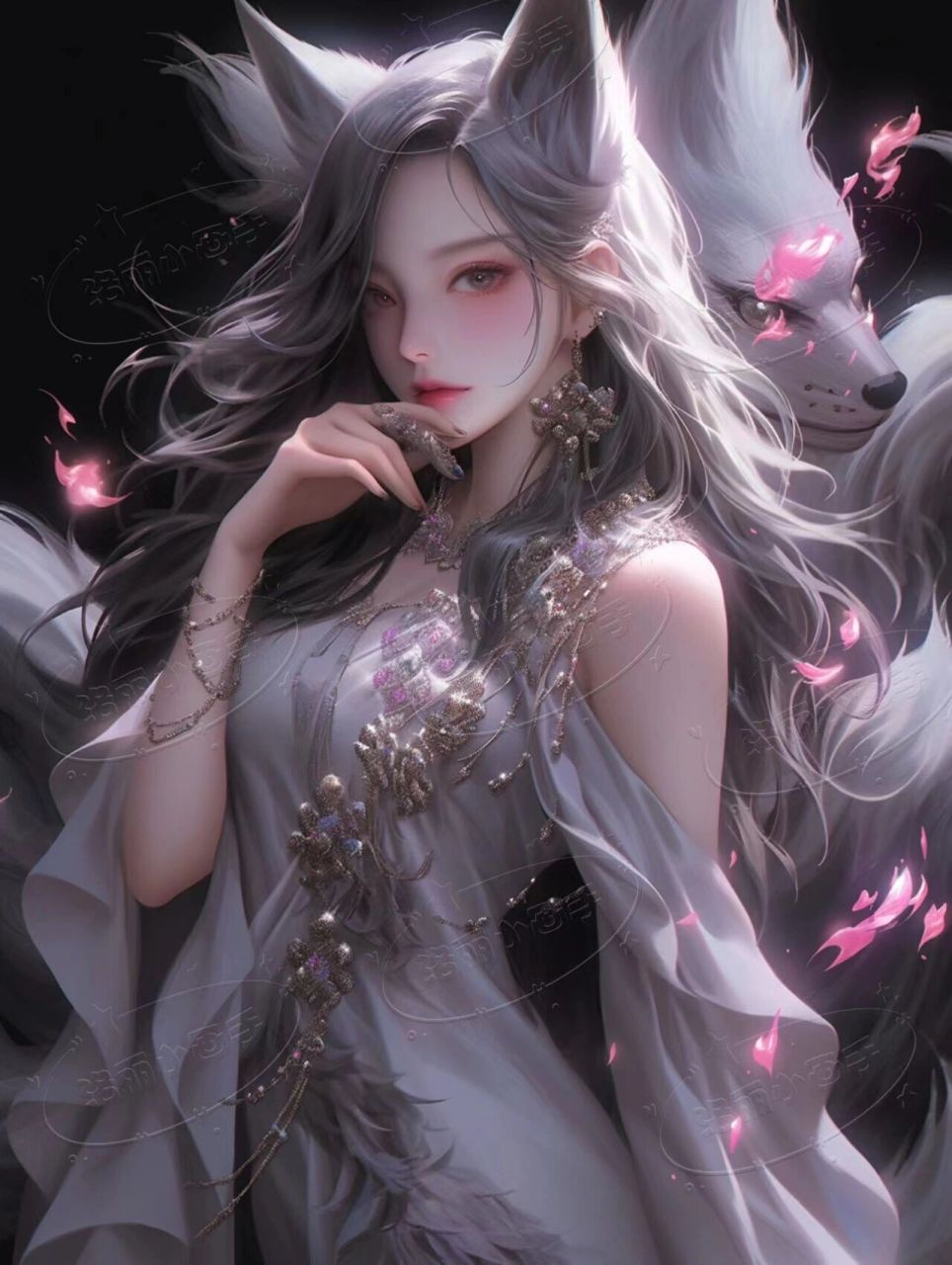 九尾仙狐高清壁纸 可做头像 转自