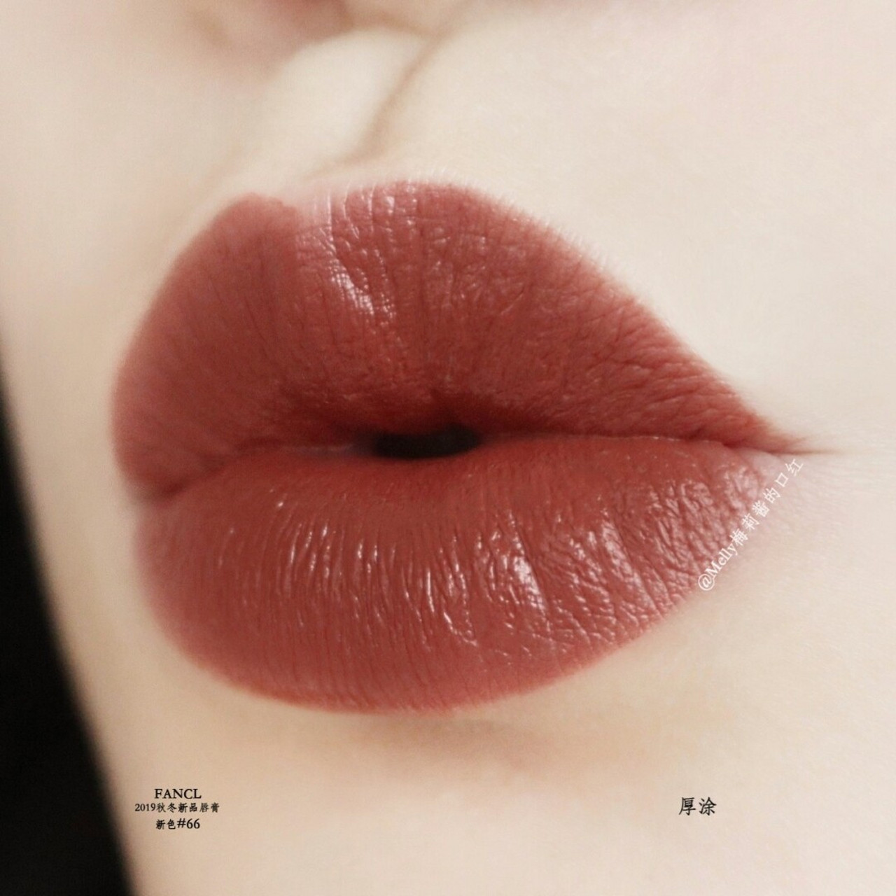 日杂奶油栗子棕真的93 78fancl 2019秋冬新品唇膏#66 我超级93