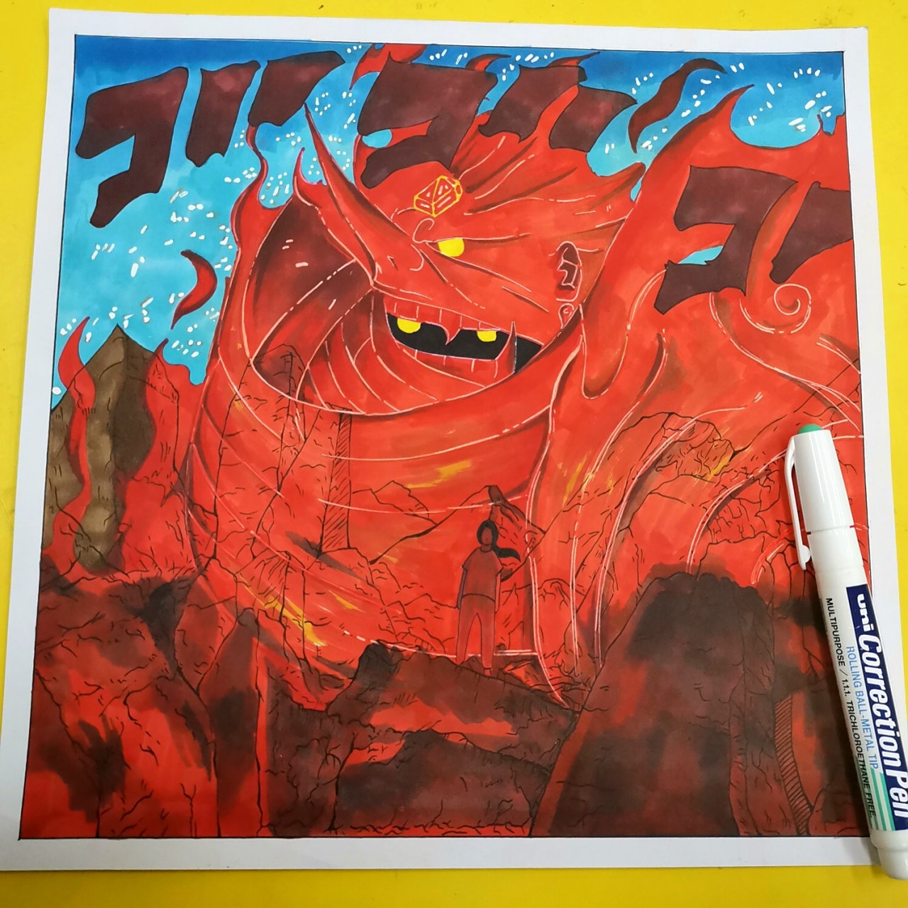 须佐能乎鼬马克笔手绘步骤 法卡勒二代笔 三菱高光笔 樱花针管笔 无印