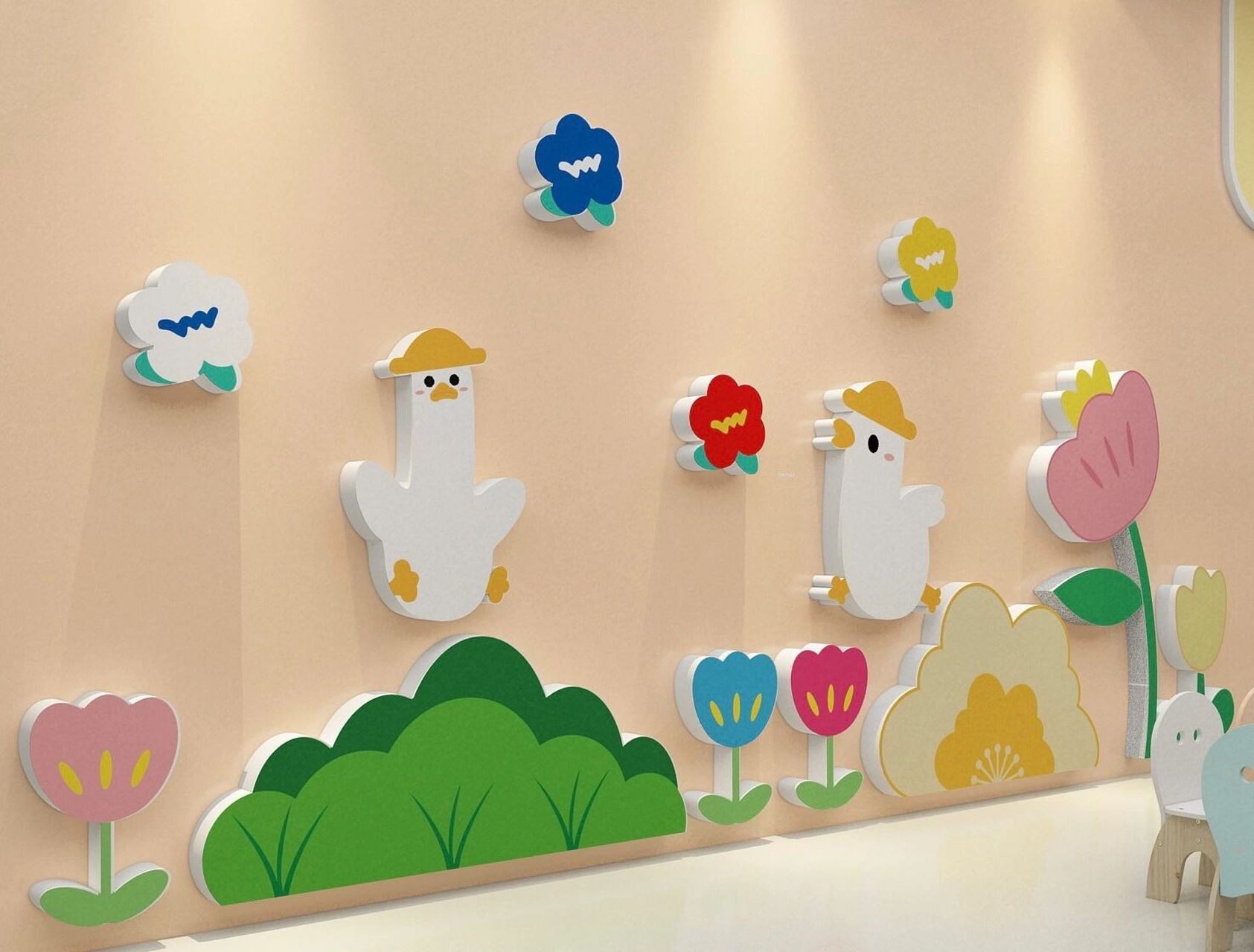 挤塑板环创～ 效果最好,可适用于教室墙面和楼梯,走廊过道的墙面环创