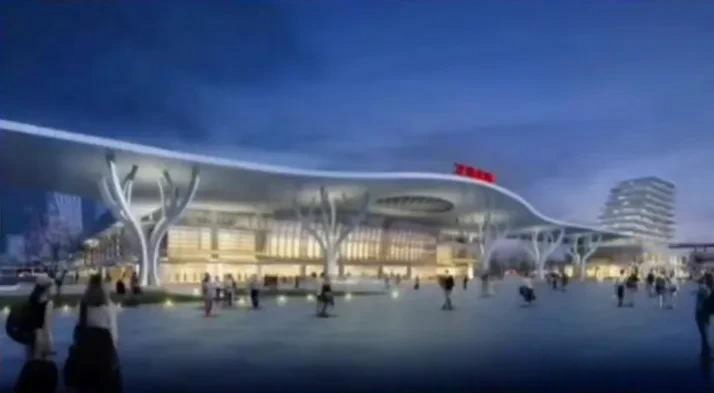 万州北站扩建效果图,看起还是可以,只不过站房面积定在3.